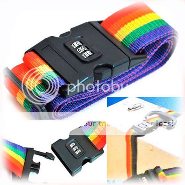 Single Luggage Bag Travel Combination Strap Padlock Security Safe