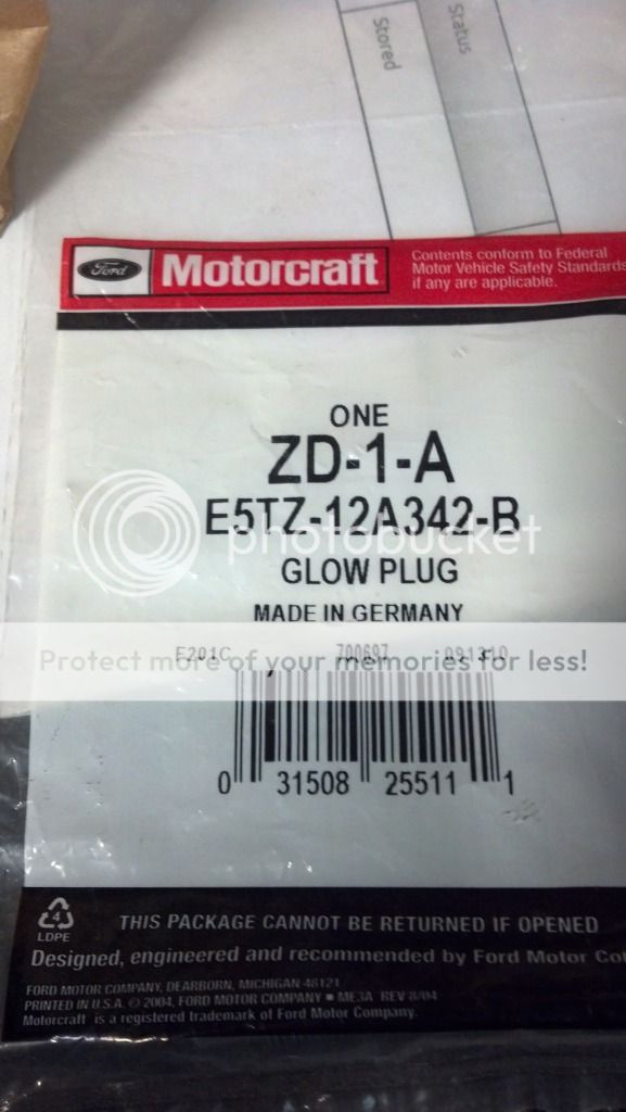glow plug install 6.9 Ford Truck Enthusiasts Forums